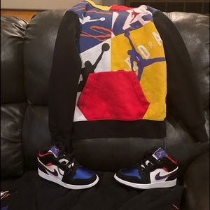 Boys Air Jordan Sweatsuit Size Medium - 8/10